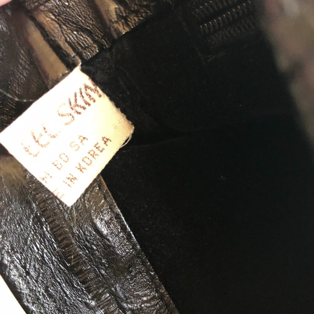 Vintage Black Eel Skin Shoulder Bag - Picture 8 of 8